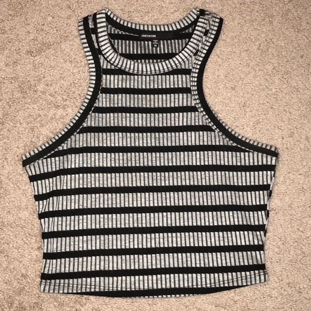 striped crop top